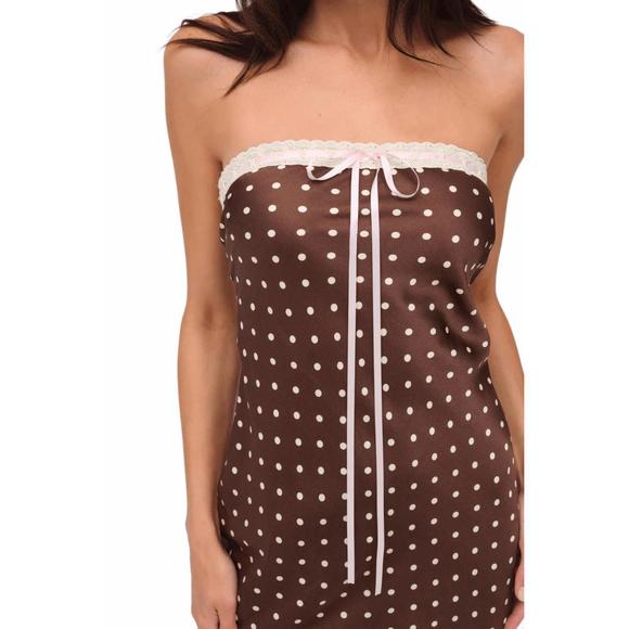 knee length dresses for ladies Daisy Mae Strapless Midi Dress – Coast Clothing Hire main image 1
